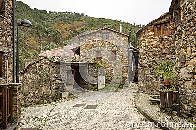 Typical architecture in Pena Schist Village Stock Photo