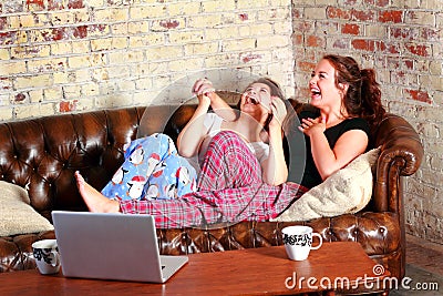 Typical BFF Slumber Party Stock Photo