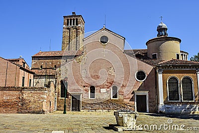 Typical buildings, church in Venice, Italy Stock Photo