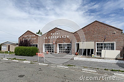 Remote hotel in Chilean Patagonia Editorial Stock Photo