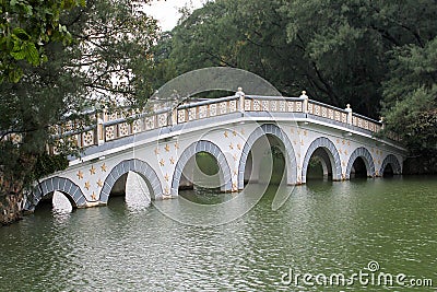 Typical Chinese bridge water, China Stock Photo