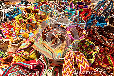 Traditional Bags in Colombia Stock Photo