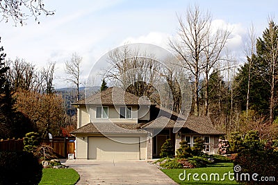 Typical Contemporary House in Oregon Stock Photo