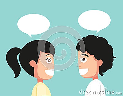 Typical conversation,vector Vector Illustration