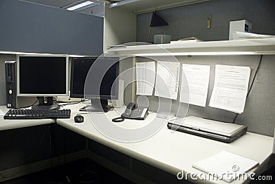 Typical cubicle Stock Photo