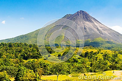 Typical dormant volcano Stock Photo