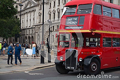 Typical double decker in london city Editorial Stock Photo