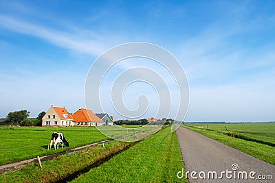 Typical dutch landscape Stock Photo