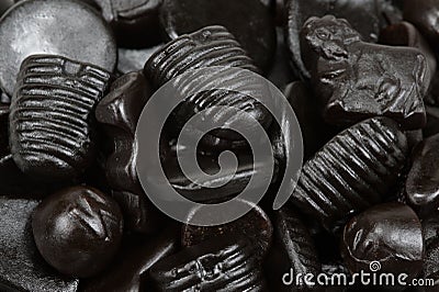 Typical dutch liquorice candy Stock Photo