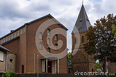 Typical Dutch protestant church in Afferden in Limburg, Netherlands, Europe Stock Photo