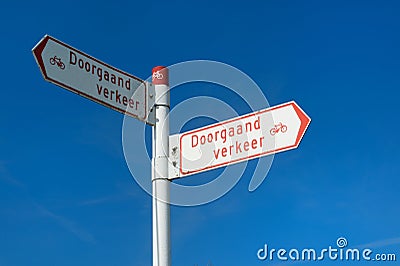Typical Dutch sign board Stock Photo