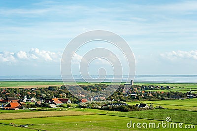 Typical Dutch village Hollum Stock Photo