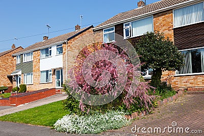 Typical english residential estate Stock Photo