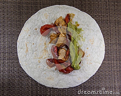 Typical fajita cooked mexican dish Stock Photo