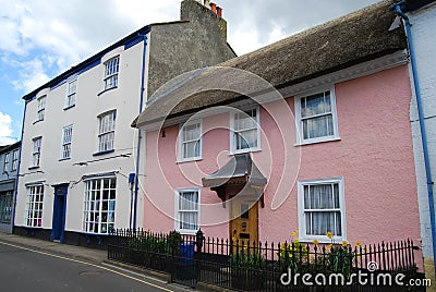 Typical Georgian houses in Axminster, Devon Stock Photo