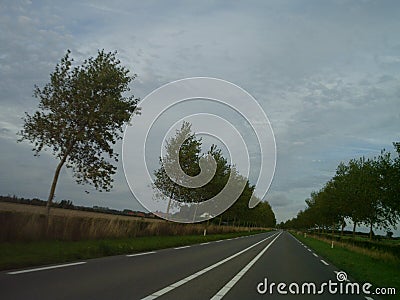 Typical German country road design Stock Photo
