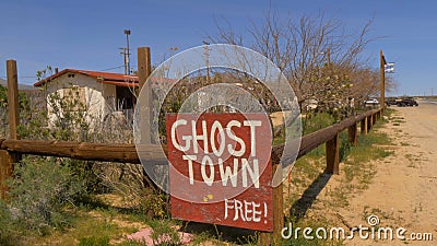 Typical Ghost Town in California - MOJAVE CA, USA - MARCH 29, 2019 Editorial Stock Photo