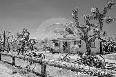 Typical Ghost Town in California - MOJAVE CA, USA - MARCH 29, 2019 Editorial Stock Photo