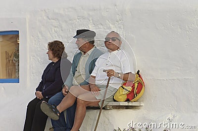 Typical Greek seniors Editorial Stock Photo