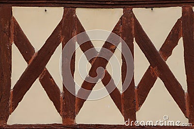 Typical Half timbered wall in Normandy Stock Photo