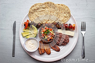Typical Honduran food plate Stock Photo