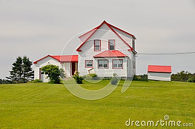 Typical house in Campobello Island (Canada) Stock Photo