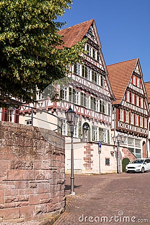 typical houses in Calw Germany Stock Photo