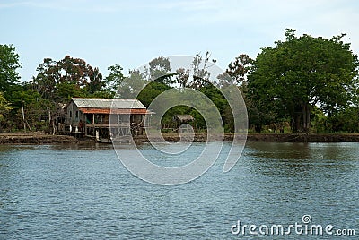 Typical houses - riverside Editorial Stock Photo