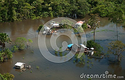 Typical houses - riverside Editorial Stock Photo