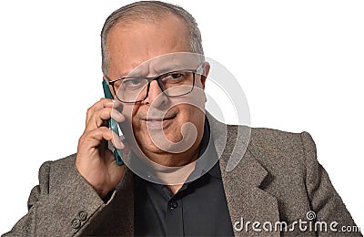 50 to 60 year old Indian Business man in different moods Stock Photo
