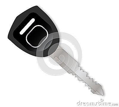 Typical Isolated Car Ignition Key Vector Illustration