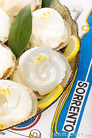 Typical italian lemon dessert from Sorrento Stock Photo