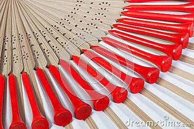 Typical Japanese hand fan made Stock Photo