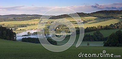 Typical Landscape of Czech Countryside Stock Photo