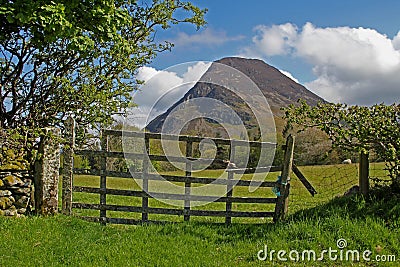 Typical landscape of fells in the Lake district Stock Photo