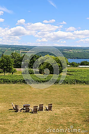 Typical landscape in Finger Lakes region, Upstate New York Stock Photo