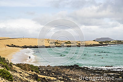 Typical landscape of Fuerteventura Stock Photo