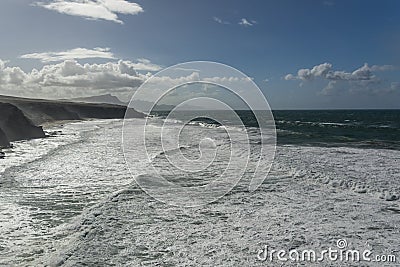 Typical landscape of Fuerteventura Stock Photo