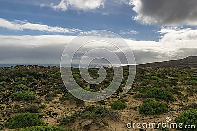 Typical landscape of Fuerteventura Stock Photo