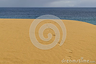 Typical landscape of Fuerteventura Stock Photo