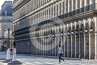 Typical luxury street in Paris Editorial Stock Photo