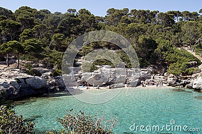Typical Menorca beach Stock Photo