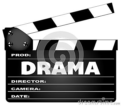 Drama Movie Clapperboard Vector Illustration