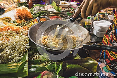 Typical noodles from Thailand. Thai street food Stock Photo