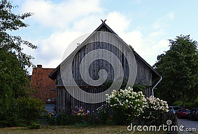 Typical Norther Architecture in the Old Village of Ahlden, Lower Saxony Editorial Stock Photo