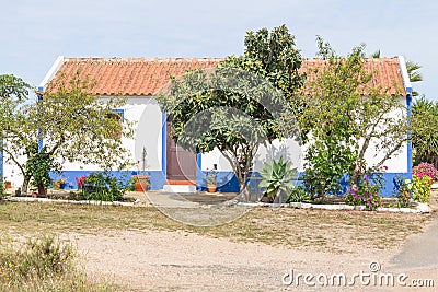Typical portuguese house in Vale Seco, Santiago do Cacem Stock Photo