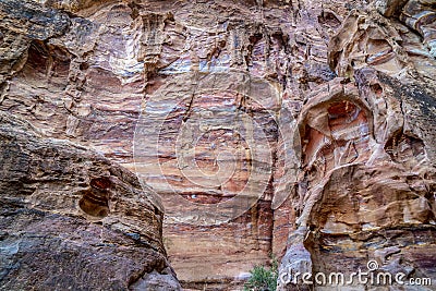 Typical Rocks in Petra, Jordan Stock Photo