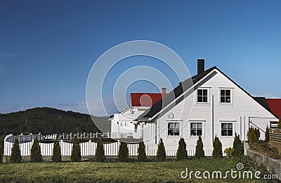 A typical scandinavian house Stock Photo