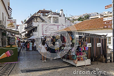 Typical shopping narrow streets Editorial Stock Photo