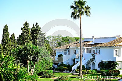 typical Spaish houses in Estepona in Spain Stock Photo